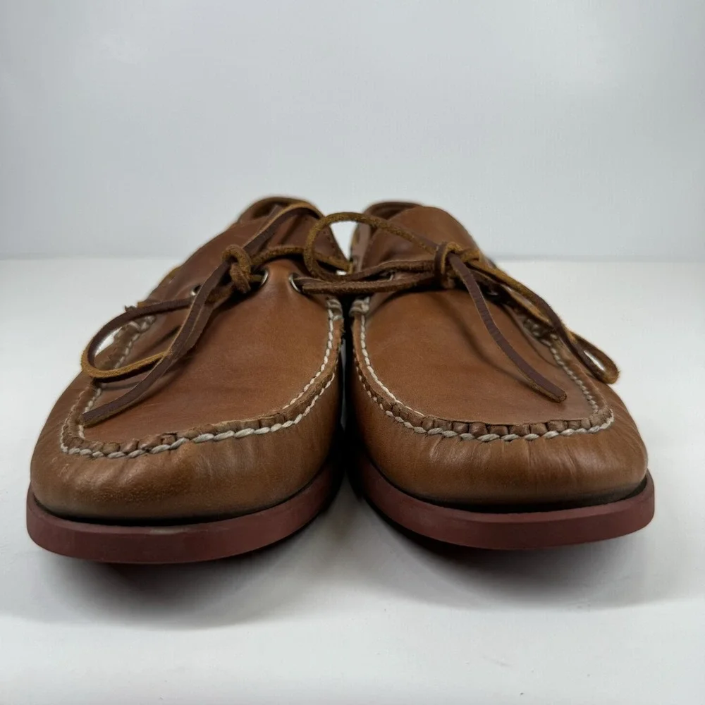 Quoddy Classic Canoe Shoe Men's US 12 Whiskey Leather Camp Moc Moccasins 144017